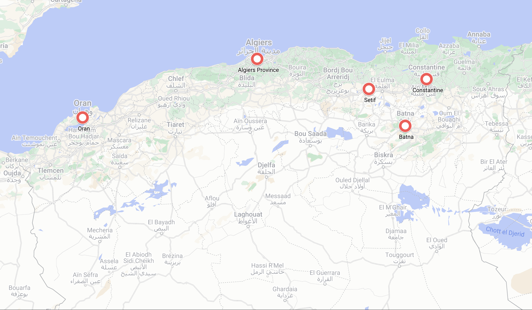 اللّهجات العربية في الجزائر